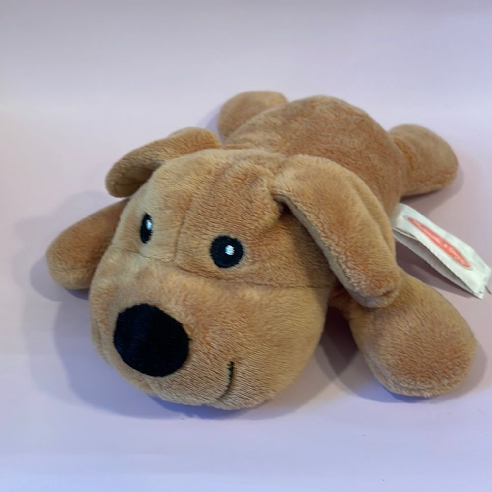 MELISSA & DOUG 10” Puppy Dog Brown Plush Stuffed Animal Toy Good Used Condition